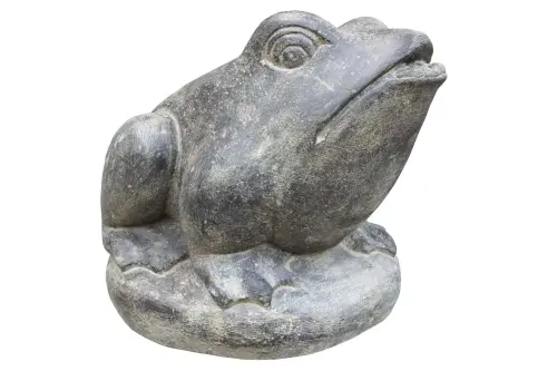 Product image of the product “Sitting frog as water feature, Cast stone, in the sizes from 13cm to 33cm, Antique finish ”